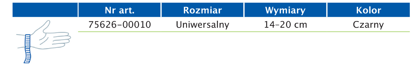 Tabela rozmiarów przedstawiająca wymiary regulowanego stabilizatora nadgarstka Actimove Sports Edition Tabela rozmiarów przedstawiająca wymiary regulowanego stabilizatora nadgarstka Actimove Sports Edition